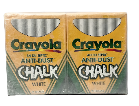 Crayola Nontoxic Anti-Dust Chalk (12 Sticks/Box/Bulk 12pk)