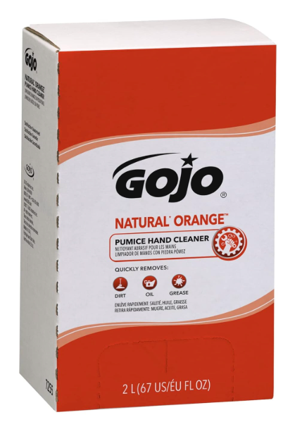 GOJO GOJ7255 NATURAL ORANGE Pumice Hand Cleaner Refill,Citrus Scent,2000 ML