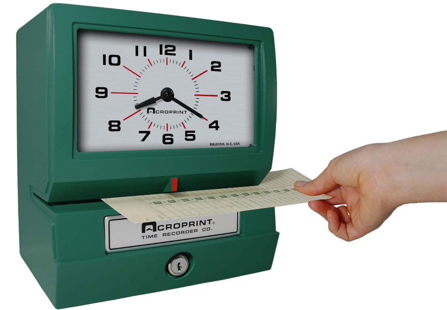 Acroprint Model 150 Punch Card Time Clock System, Green