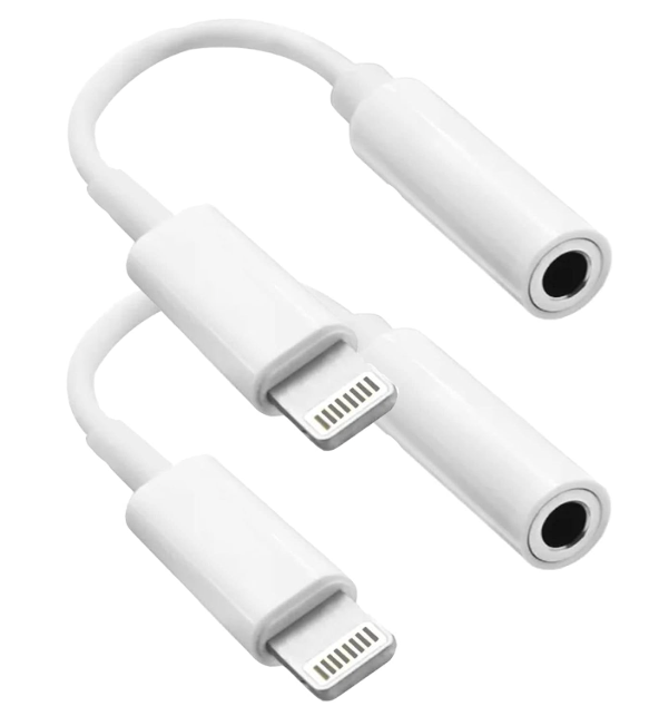 2 Pack for iPhone 3.5mm Headphones Adapter