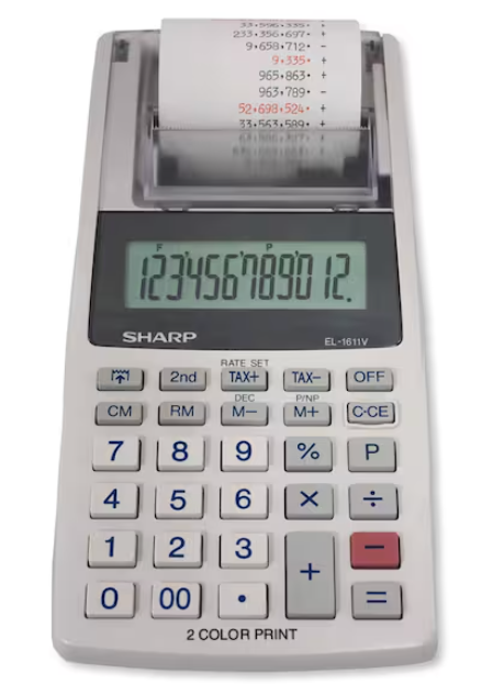 Sharp Printing 12-Digit 4 AA Calculator | SHREL1611V