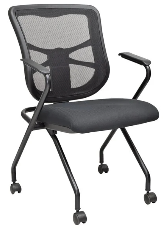 Alera Elusion Mesh Nesting Chairs with Padded Arms