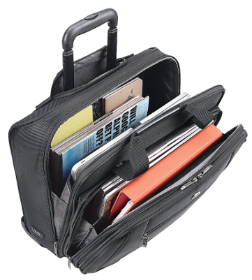 Solo® Rolling Laptop Case/Overnighter, Ballistic Poly, Black (USLB644)