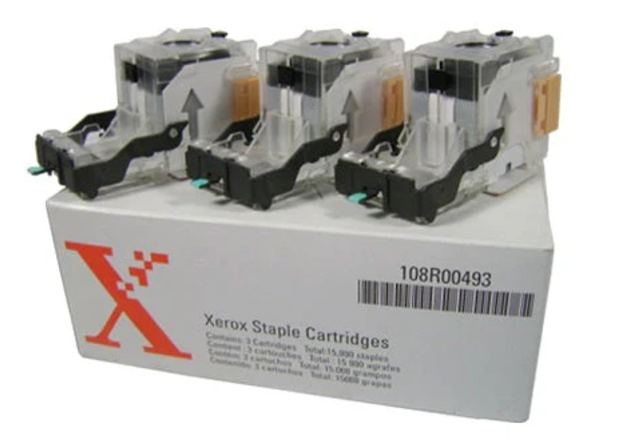 Xerox 108R00493 - Box of 3 - STAPLE CARTRIDGES - (15,000 Staples)