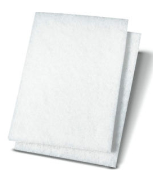 198 Boardwalk Light Duty Scour Pad- White - 6 X 9 in.