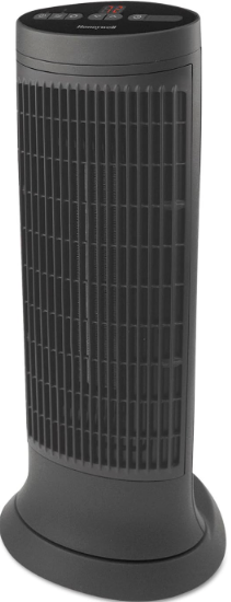 Digital Tower Heater, 750 - 1500 W, 10 1/8' X 8' X 23 1/4', Black