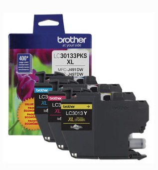 Brother LC30133PKS High Yield Ink Cartridge - Combo Pack - Cyan/Magenta/Yellow