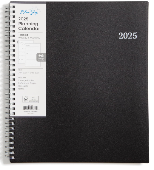 Blue Sky 2025 Weekly and Monthly Planner Calendar, 8.5" x 11"