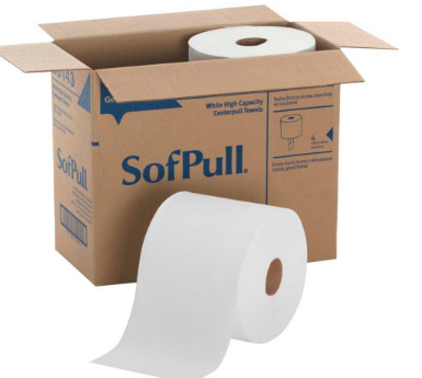 Sofpull Centerpull High-Capacity Paper Towels (White, 4 Rolls per Case)