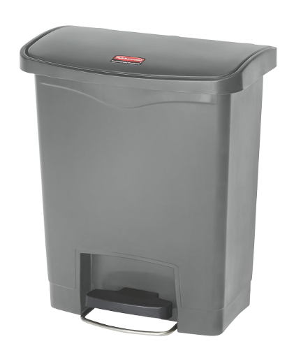 Front Step Slim Jim Wastebasket- Gray - 30L