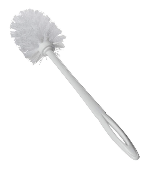 Rubbermaid Commercial Products Toilet Bowl Brush with Plastic Handle, 14.5-Inches, White, for Bathroom/Restroom, Pack of 24