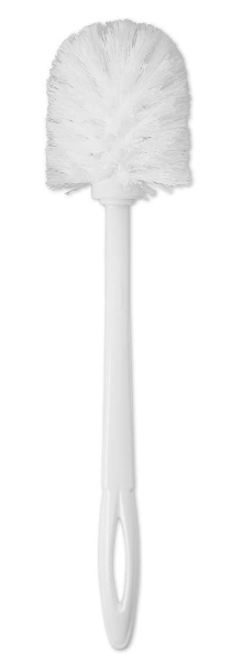 Rubbermaid Commercial Products Toilet Bowl Brush with Plastic Handle, 14.5-Inches, White, for Bathroom/Restroom, Pack of 24