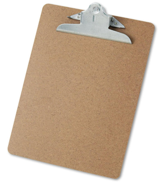 Universal Hardboard Clipboard, 1 Capacity, 8-1/2 X 11, Brown (UNV40304VP)