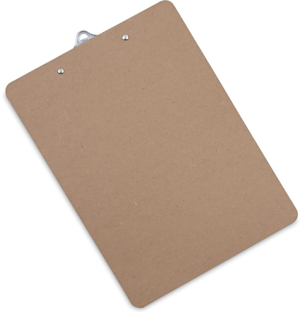 Universal Hardboard Clipboard, 1 Capacity, 8-1/2 X 11, Brown (UNV40304VP)