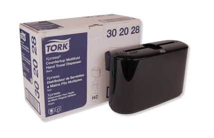 Tork Xpress Countertop Towel Dispenser, 12.68 x 4.56 x 7.92, Black