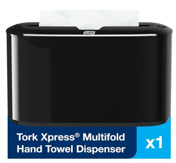 Tork Xpress Countertop Towel Dispenser, 12.68 x 4.56 x 7.92, Black