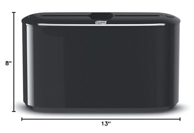 Tork Xpress Countertop Towel Dispenser, 12.68 x 4.56 x 7.92, Black