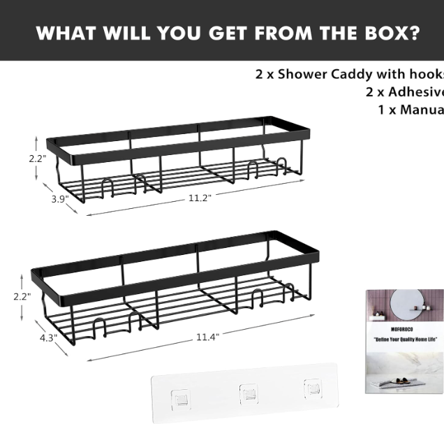 Moforoco Shower Caddy Shelf Organizer Rack