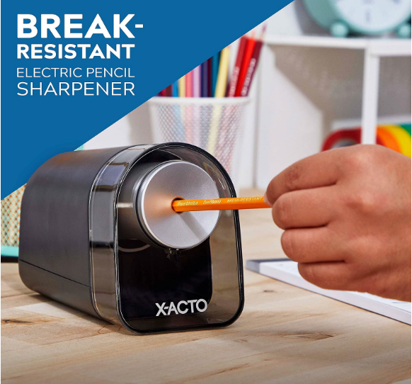 X-ACTO 1818LMR XLR Office Electric Pencil Sharpener, Charcoal Black