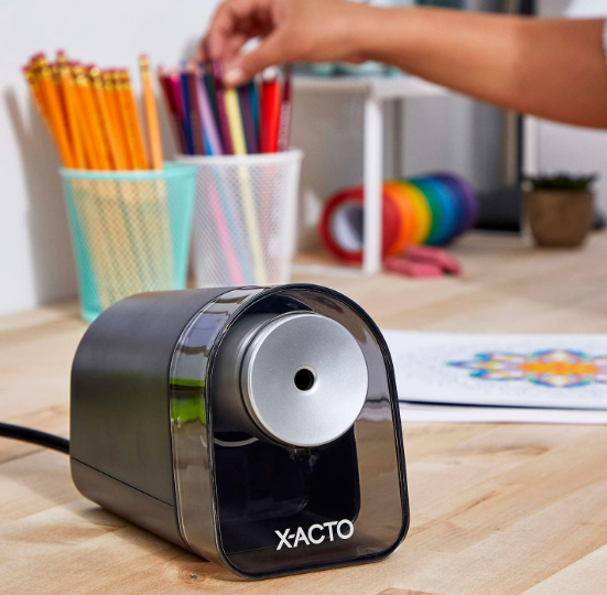 X-ACTO 1818LMR XLR Office Electric Pencil Sharpener, Charcoal Black