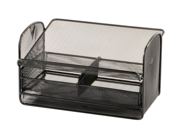 Onyx™ Mesh Telephone Stand with Drawer Black [2160BL]