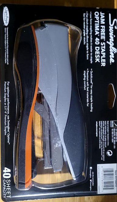 Swingline Optima 40 Desk Stapler Reduced Effort 40 Sheets Silver (S7084012)