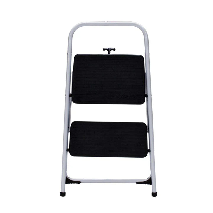 Cosco 2-Step Household Folding Step Stool, White Black (Imperfect Box)