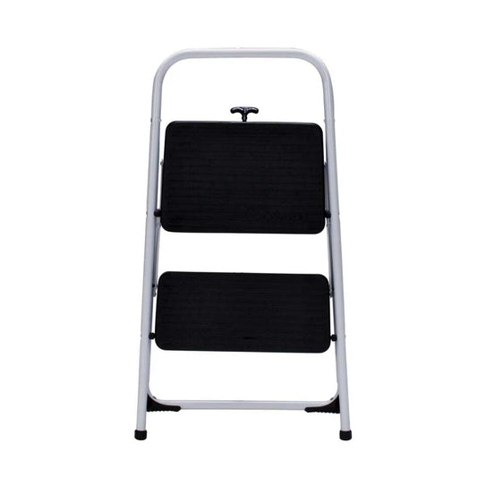 Cosco 2-Step Household Folding Step Stool, White Black (Imperfect Box)