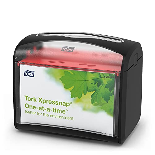Tork Xpressnap Tabletop Napkin Dispenser Black N4, Signature Line, 1 Piece
