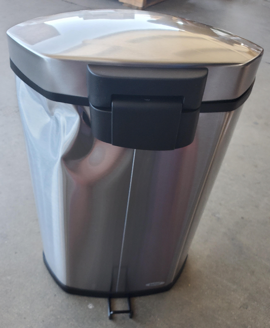Safco 9901SS Step-On Medical Receptacle (3 Gallon, Stainless Steel) Open Box