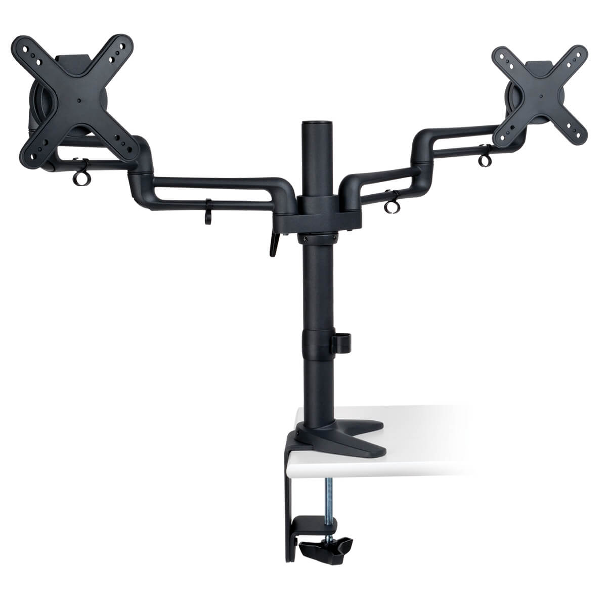 TRIPP LITE DDR1327SDFC Black 13' - 27' Dual Full-Motion Flex Arm Desk Clamp for Flat-Screen Displays