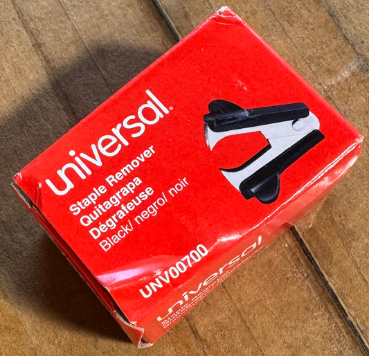Universal Jaw Style Staple Remover - Black Danaged Box - New