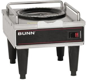 Bunn RWS1 Satellite Brewer Warmer for 1GPR & 1.5GPR Servers, 120v, Portable, Plastic Legs, Silver
