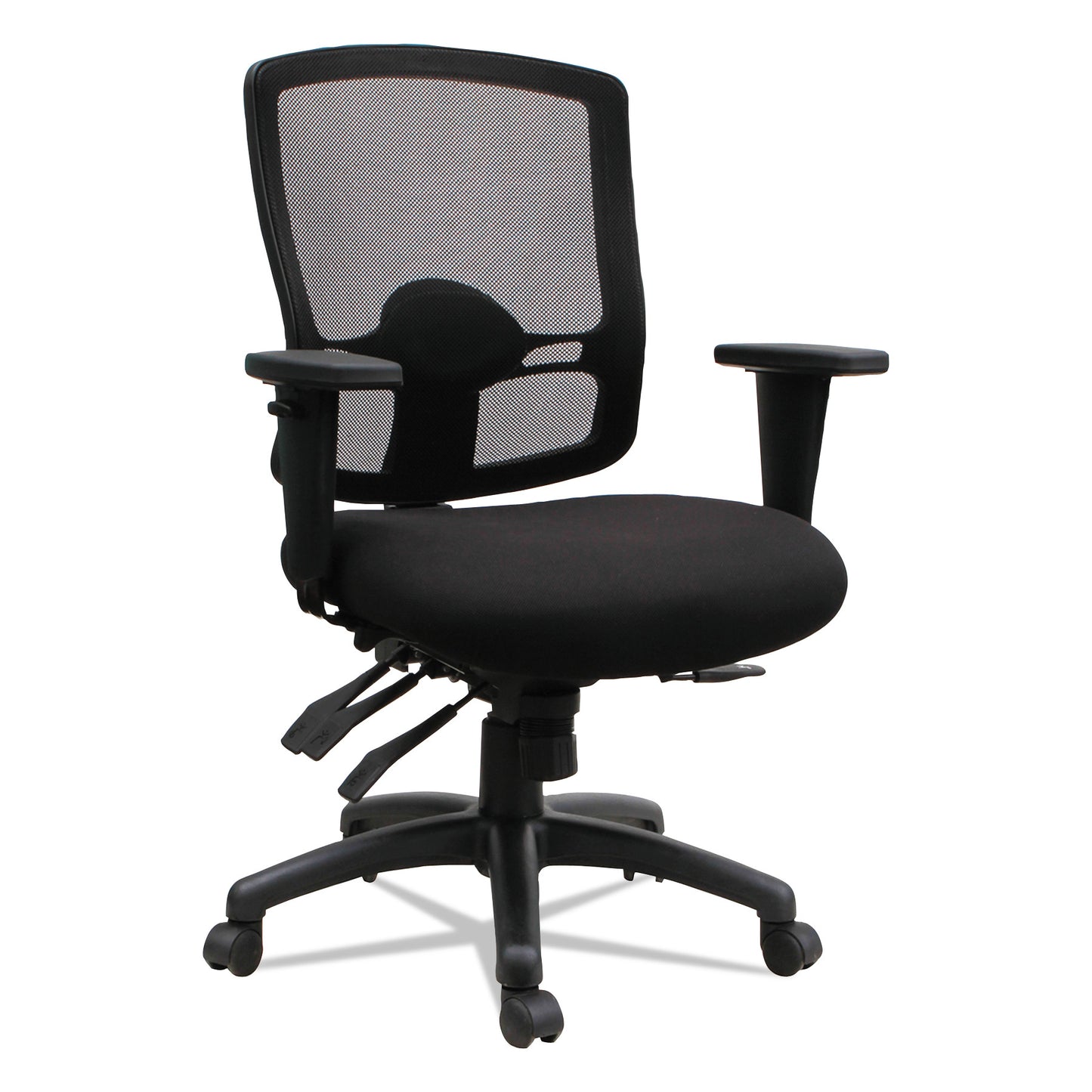 Alera Etros Series Mesh Mid-Back Petite Multifunction Chair Black Local Pickup Only