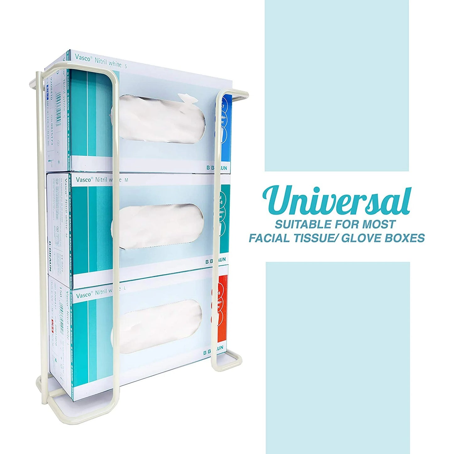 Large Disposable Glove and Facial Tissue Wire Rack- Box Holder